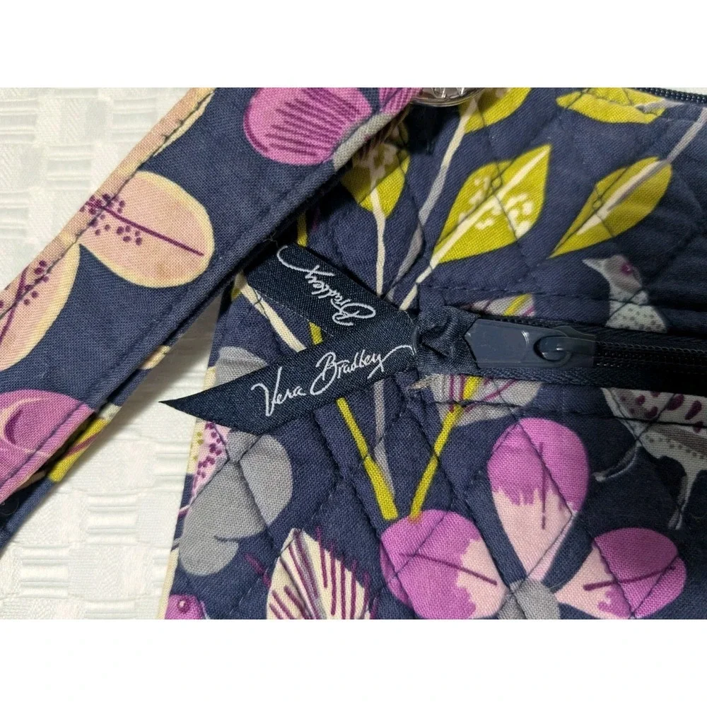 Vera Bradley Floral Nightingale Purple Crossbody Hipster Bag Beach Summer